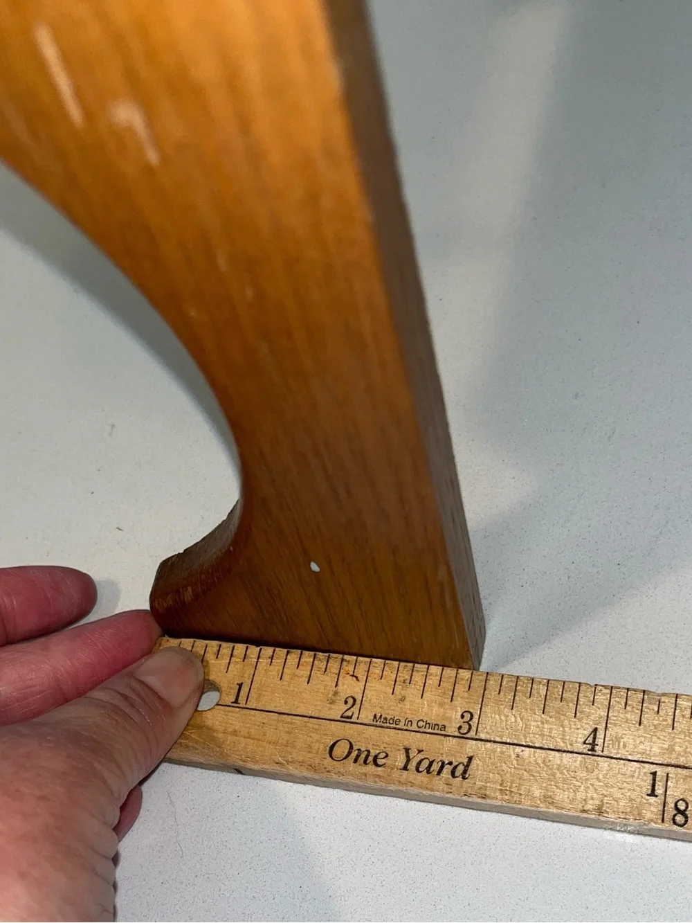 Vintage wood oak 4 tea cup hooks saucer shelf cottage core